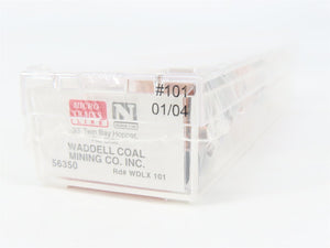 N Scale Micro-Trains 56350 Waddell Coal Mining Co. 33' 33' Twin Bay Hopper RTR