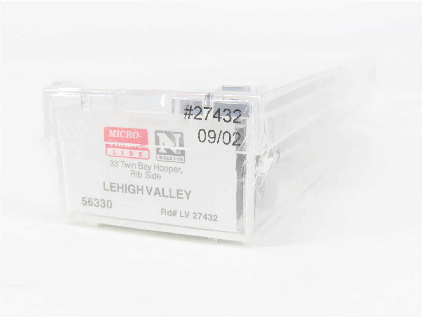 N Scale Micro-Trains 56330 LV Lehigh Valley 33' 2-Bay Hopper 27432 RTR