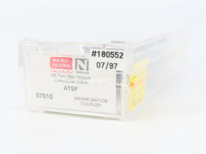 N Scale Micro-Trains 57010 ATSF Santa Fe 33' 2-Bay Hopper 180552 RTR