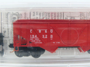N Scale Micro-Trains MTL 57020 CB&Q Burlington Route 2-Bay Open Hopper #194328
