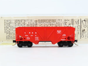 N Kadee Micro-Trains MTL 57020 CB&Q Burlington Route 2-Bay Open Hopper #194573