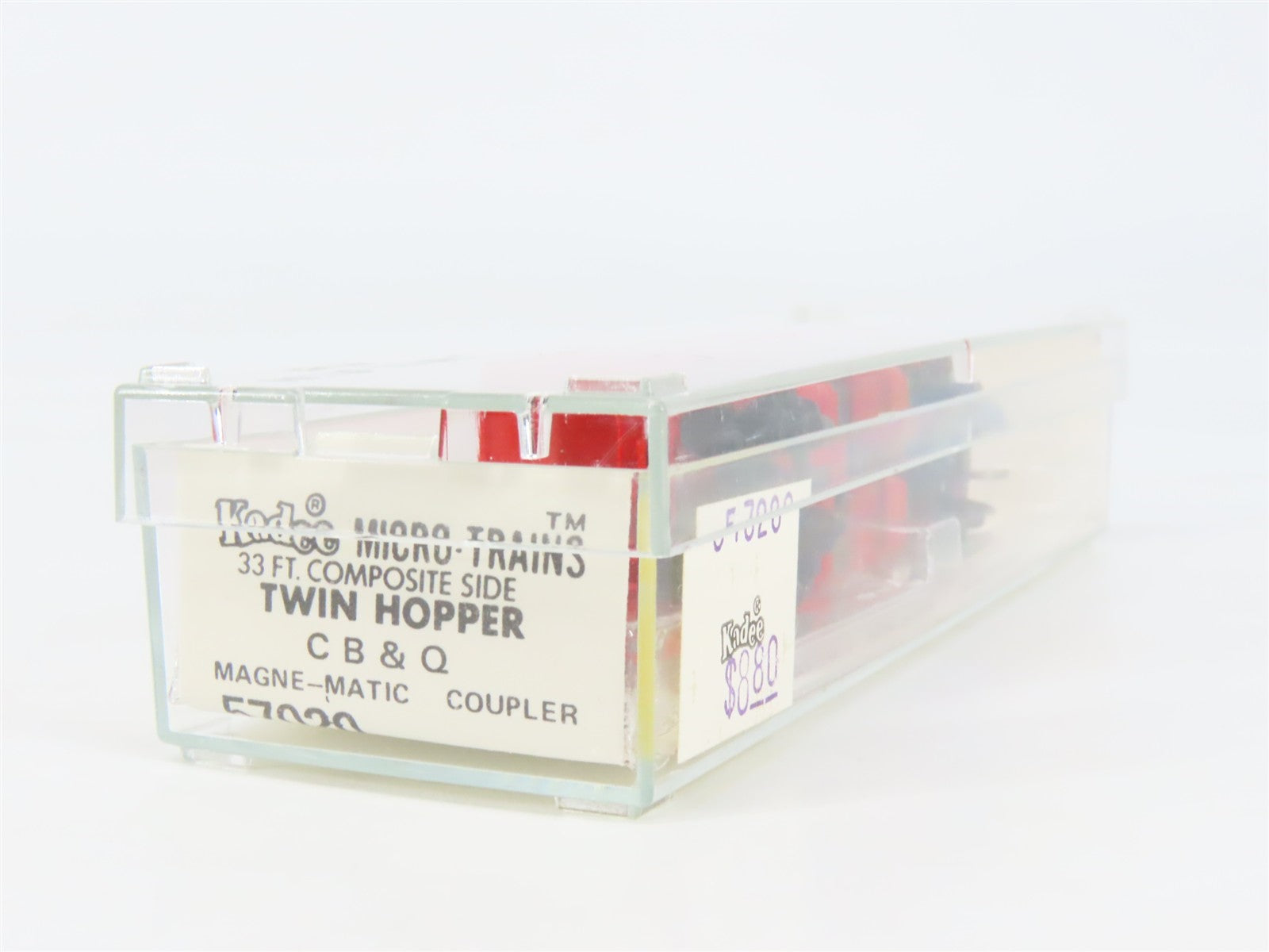 N Kadee Micro-Trains MTL 57020 CB&Q Burlington Route 2-Bay Open Hopper #194573