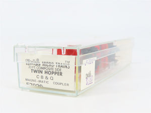 N Kadee Micro-Trains MTL 57020 CB&Q Burlington Route 2-Bay Open Hopper #194573