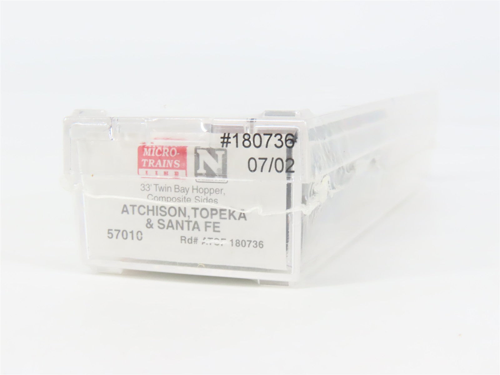 N Scale Micro-Trains 57010 ATSF Santa Fe 33' 2-Bay Hopper 180736 RTR
