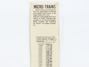 N Scale Micro-Trains 65072 TCX Texaco 39' Single Dome Riveted Tank Car 3310 RTR