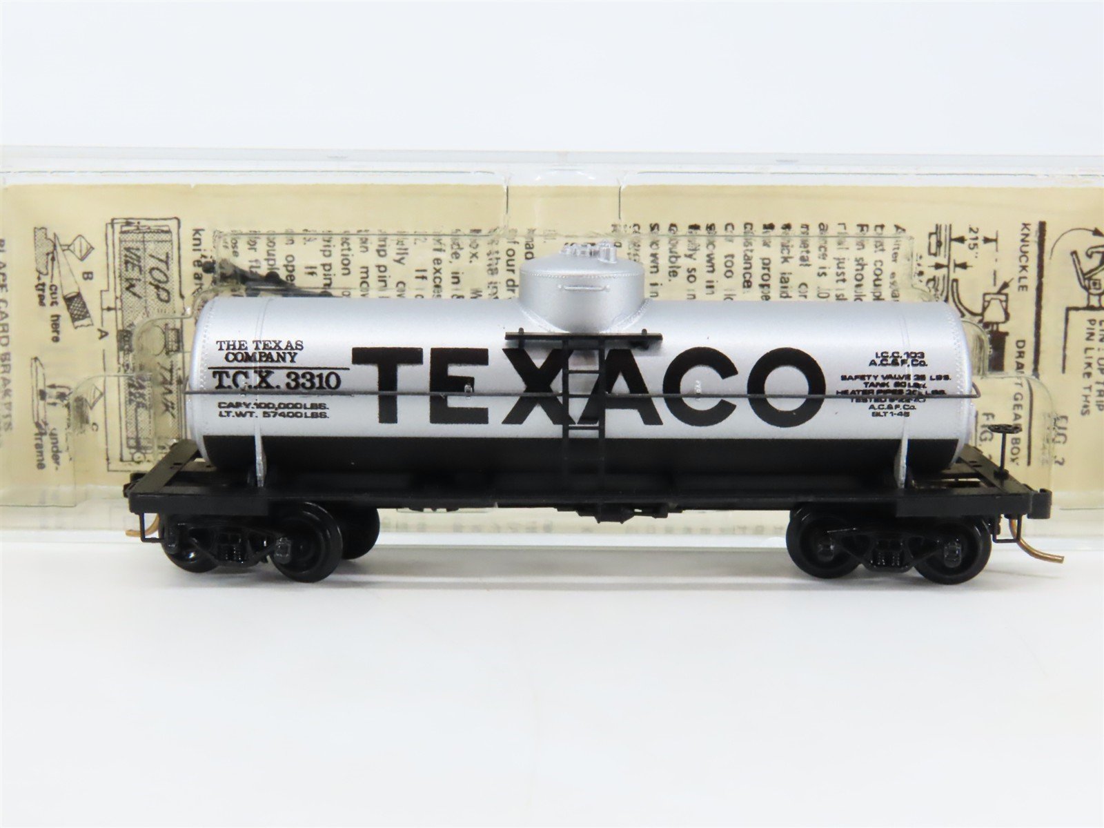 N Scale Micro-Trains 65072 TCX Texaco 39' Single Dome Tank Car 3310 RTR