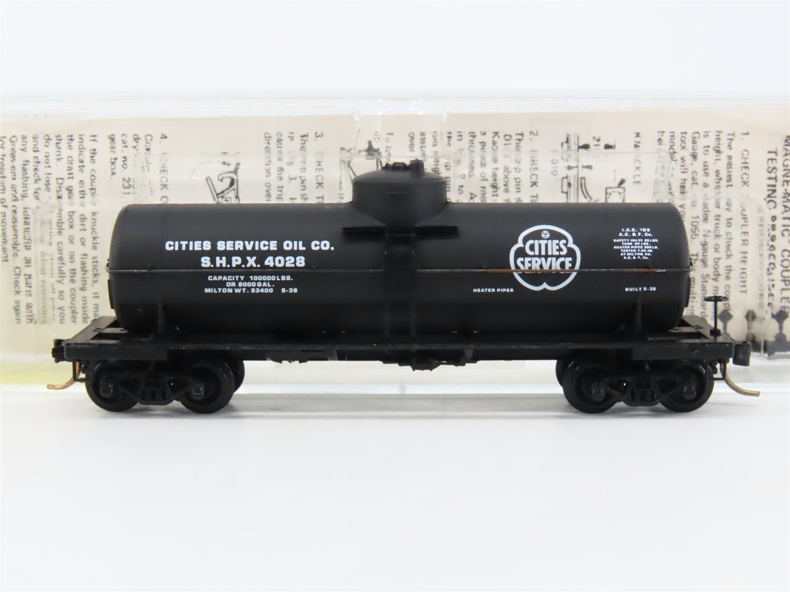 N Scale Micro-Trains 65110 SHPX Cities Service 39' Single Dome Tank Car 4028 RTR