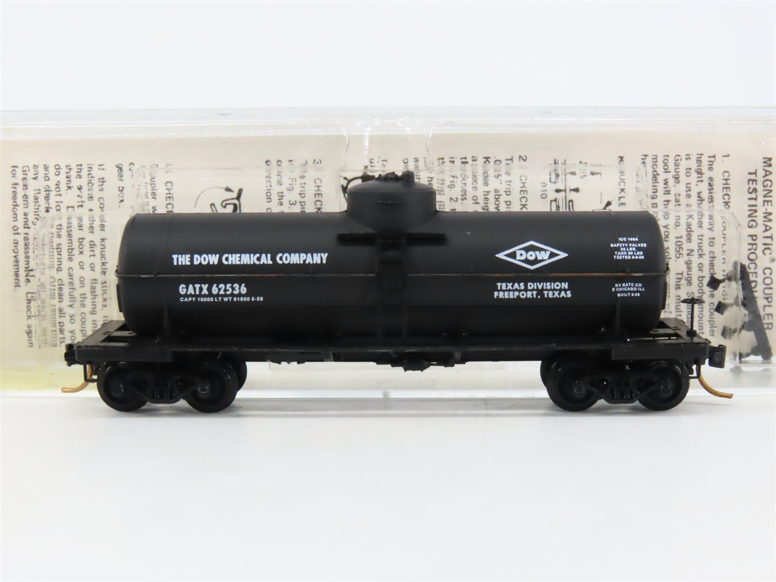 N Scale Micro-Trains 65100 GATX Dow Chemical 39' Single Dome Tank Car 62536 RTR