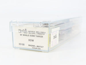 N Scale Micro-Trains 65100 GATX Dow Chemical 39' Single Dome Tank Car 62536 RTR