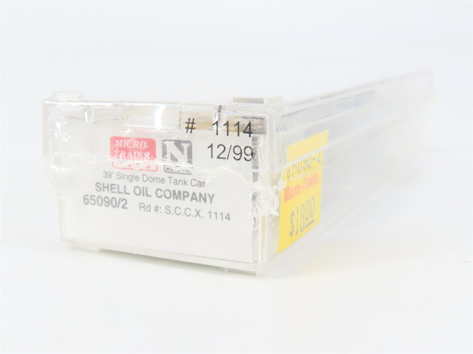 N Scale Micro-Trains MTL 65090/2 SCCX Shell Oil 39' Single Dome Tank Car #1114