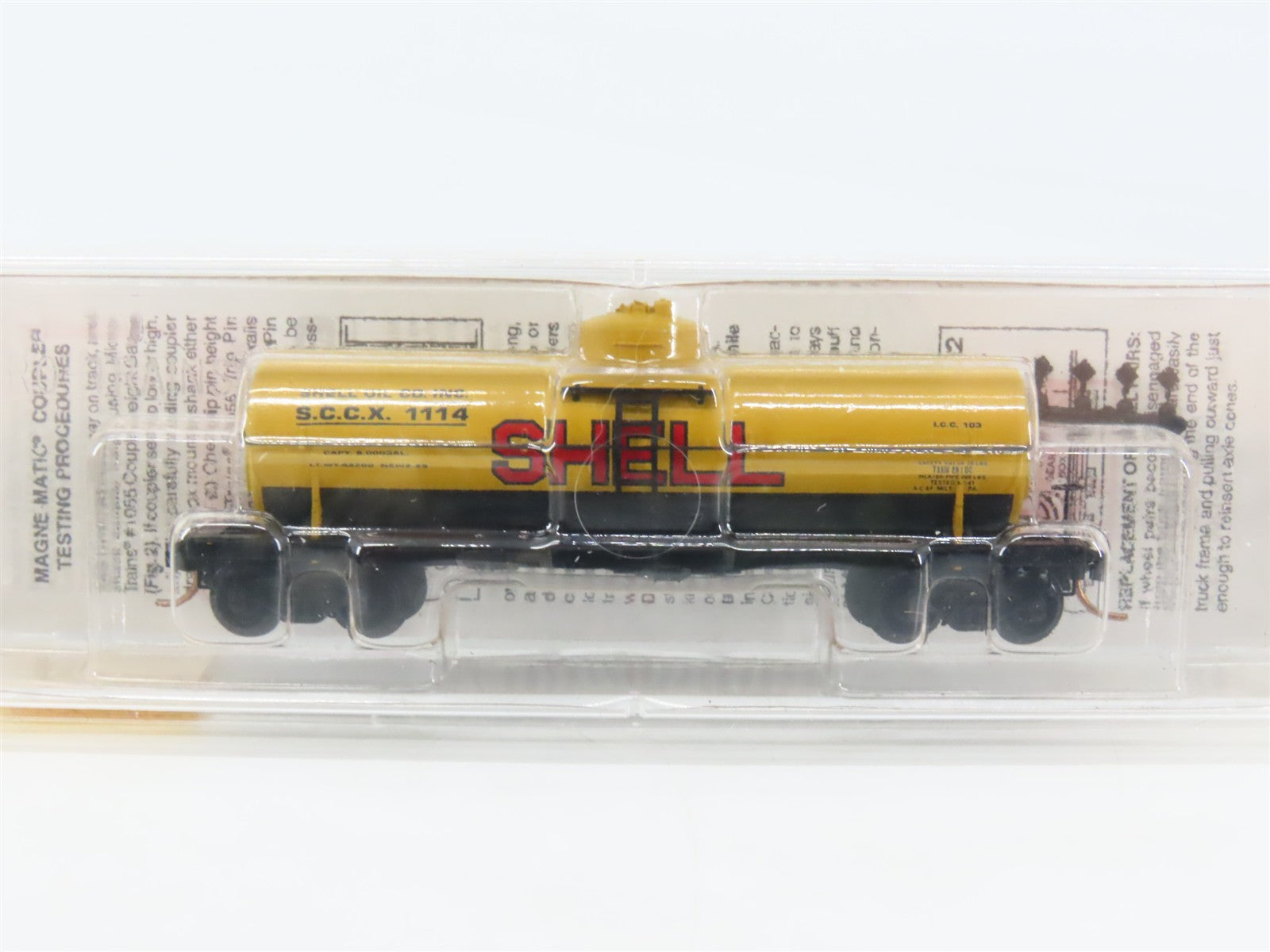 N Scale Micro-Trains MTL 65090/2 SCCX Shell Oil 39' Single Dome Tank Car #1114