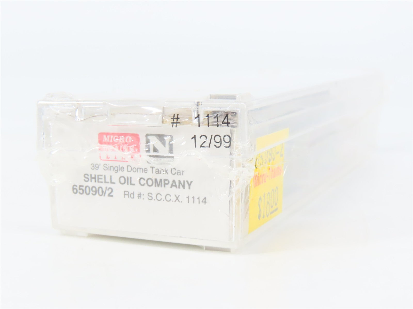 N Scale Micro-Trains MTL 65090/2 SCCX Shell Oil 39' Single Dome Tank Car #1114