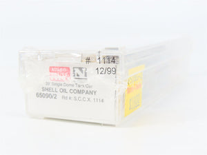 N Scale Micro-Trains MTL 65090/2 SCCX Shell Oil 39' Single Dome Tank Car #1114