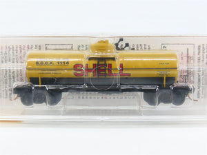 N Scale Micro-Trains MTL 65090/2 SCCX Shell Oil 39' Single Dome Tank Car #1114