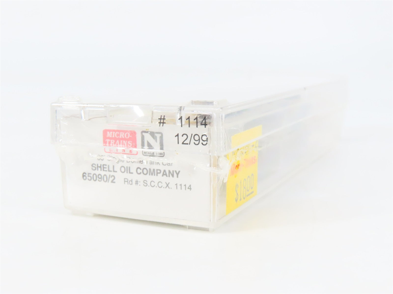 N Scale Micro-Trains MTL 65090/2 SCCX Shell Oil 39' Single Dome Tank Car #1114