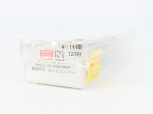 N Scale Micro-Trains MTL 65090/2 SCCX Shell Oil 39' Single Dome Tank Car #1114