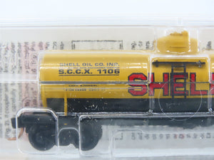 N Scale Micro-Trains MTL 65090/1 SCCX Shell Oil 39' Single Dome Tank Car #1106
