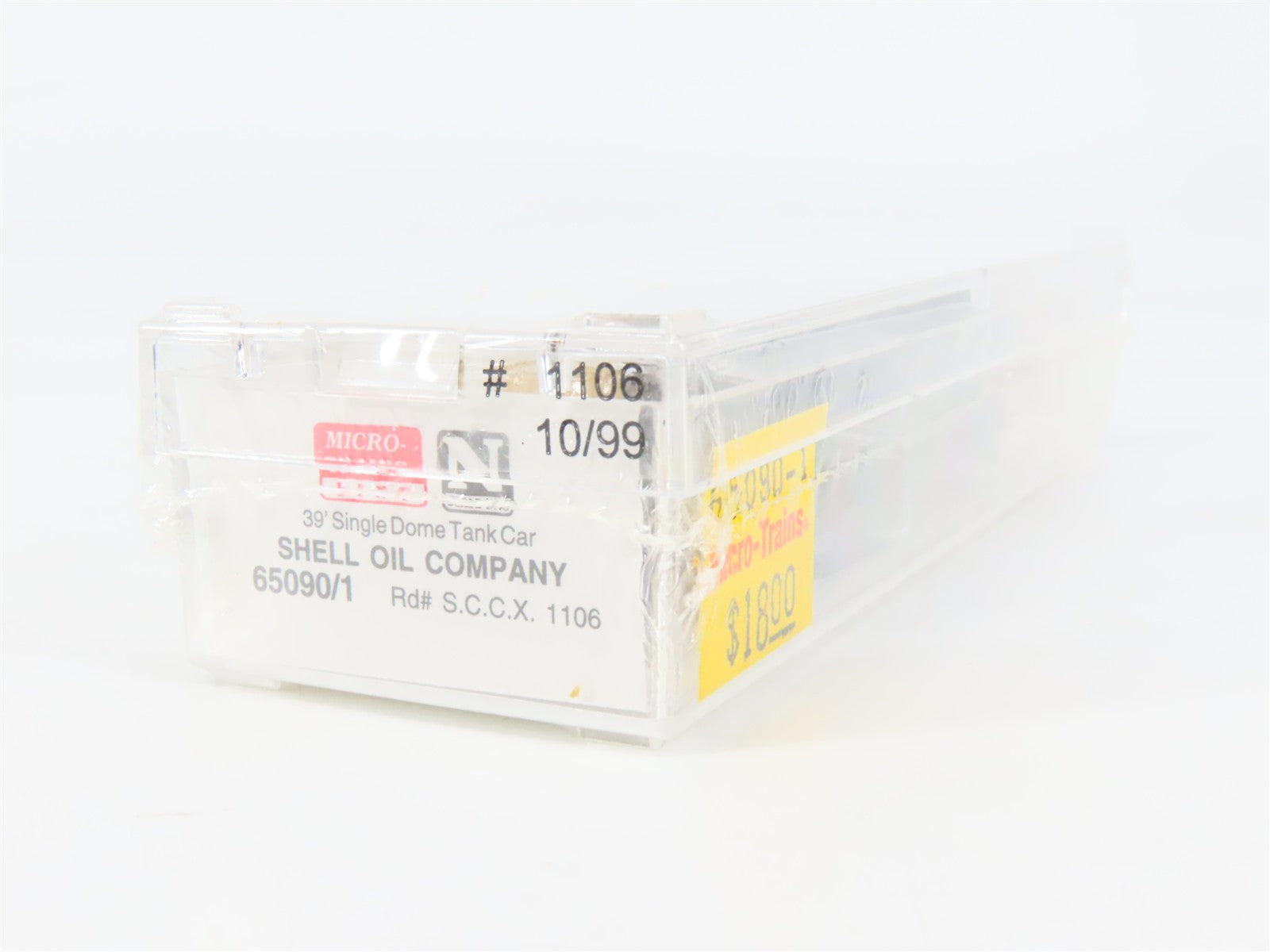 N Scale Micro-Trains MTL 65090/1 SCCX Shell Oil 39' Single Dome Tank Car #1106