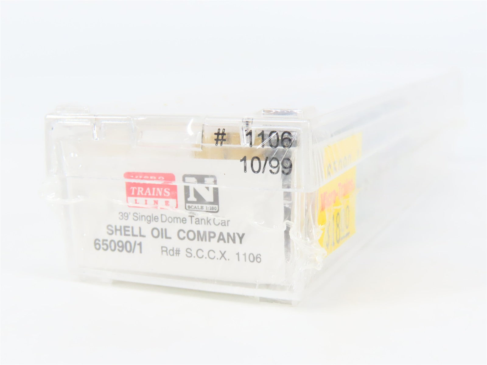 N Scale Micro-Trains MTL 65090/1 SCCX Shell Oil 39' Single Dome Tank Car #1106