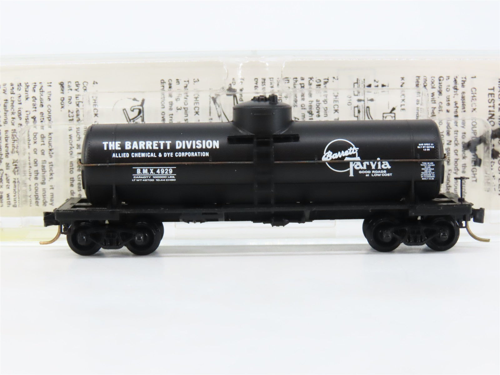 N Scale Micro-Trains 65150 BMX Barrett Division 39' Single Dome Tank Car RTR