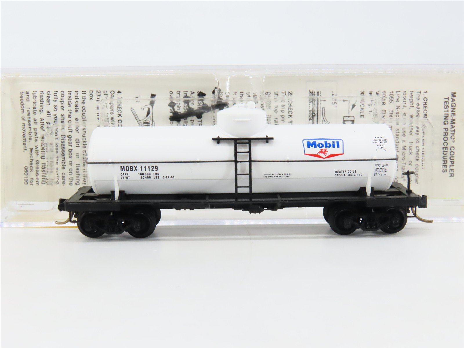 N Scale Micro-Trains 65120 MOBX Mobil Oil 39' Single Dome Tank Car 11129 RTR