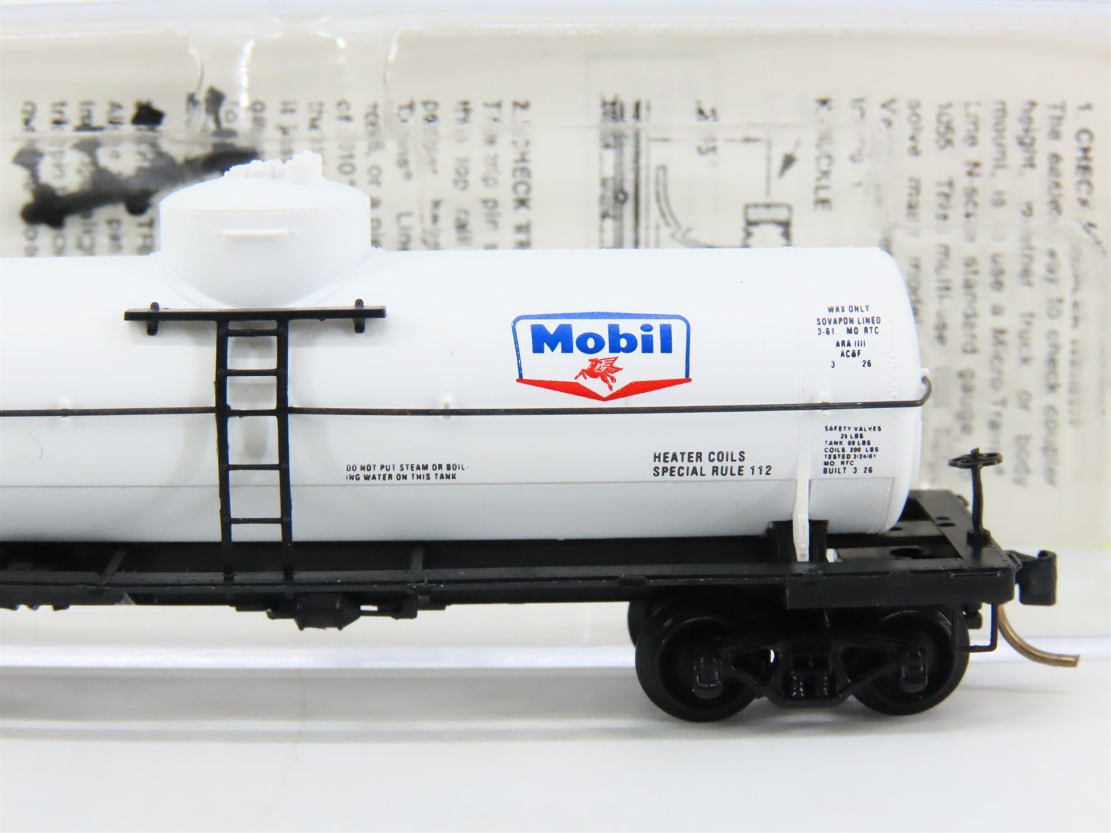 N Scale Micro-Trains 65120 MOBX Mobil Oil 39' Single Dome Tank Car 11129 RTR