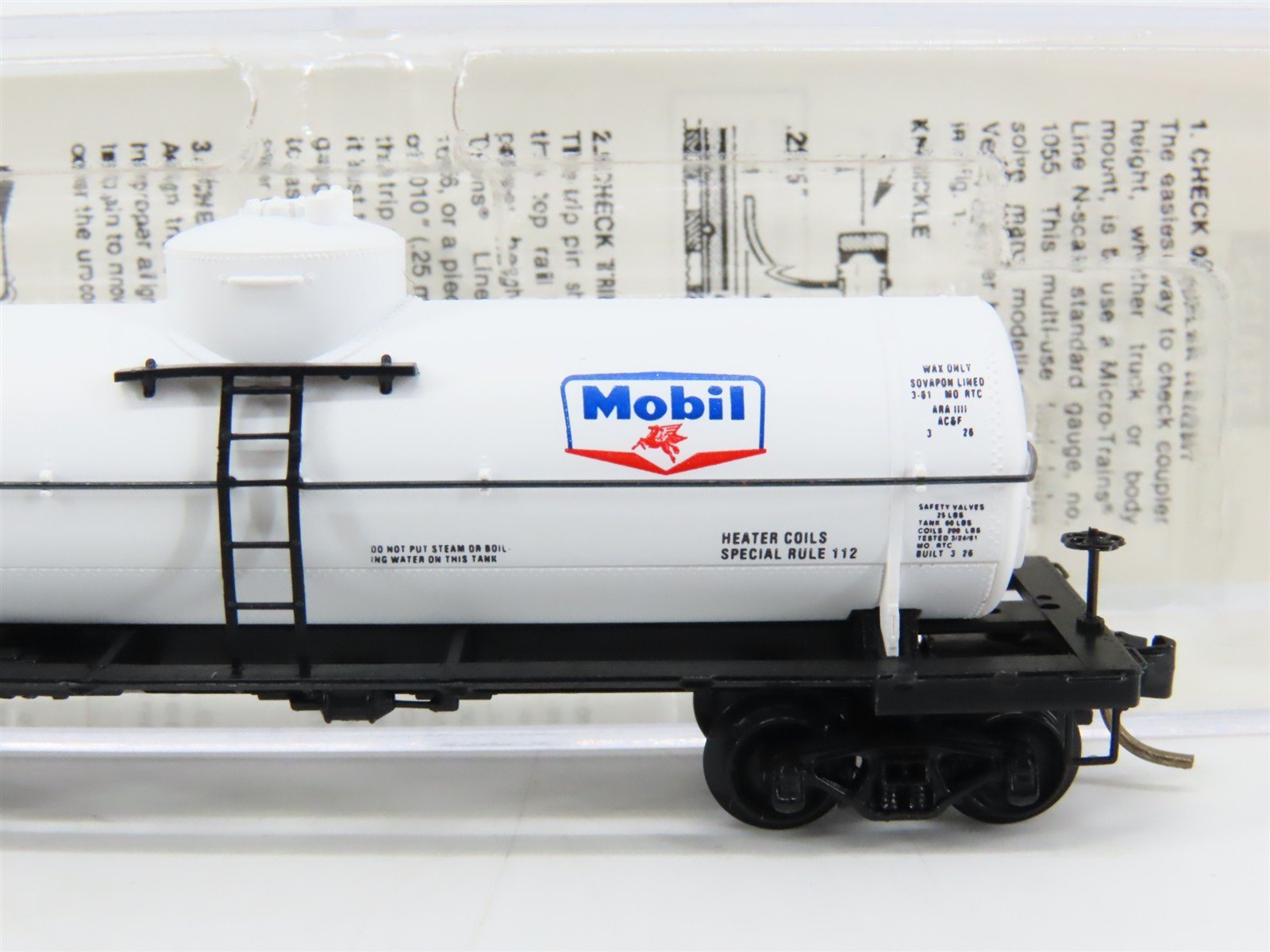 N Scale Micro-Trains 65120 MOBX Mobil Oil 39' Tank Car 11129 RTR