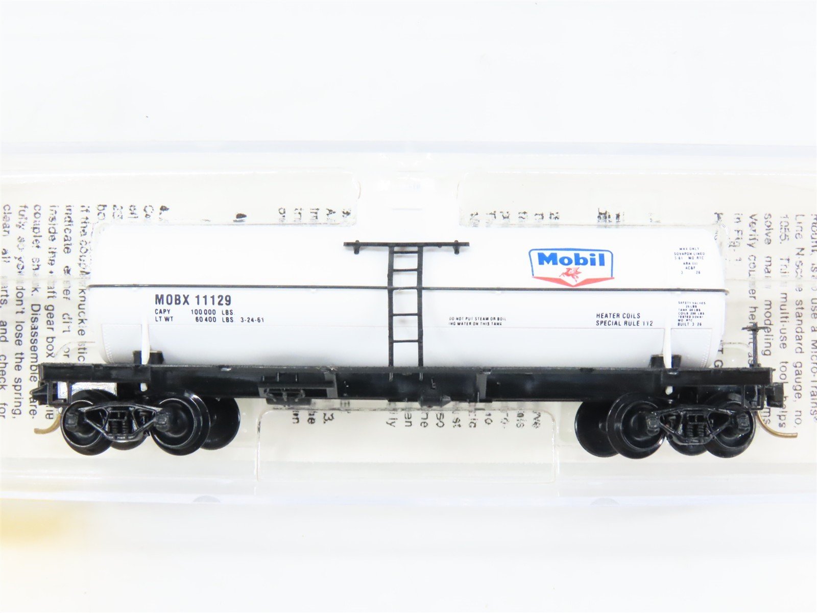 N Scale Micro-Trains 65120 MOBX Mobil Oil 39' Tank Car 11129 RTR