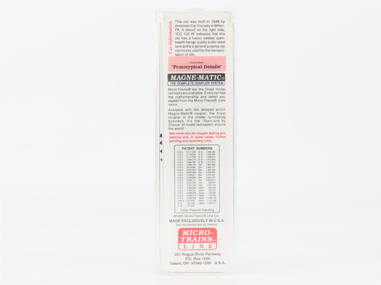 N Scale Micro-Trains MTL 65170 SHPX Shippers' Car Line 39' Tank Car 7673 RTR
