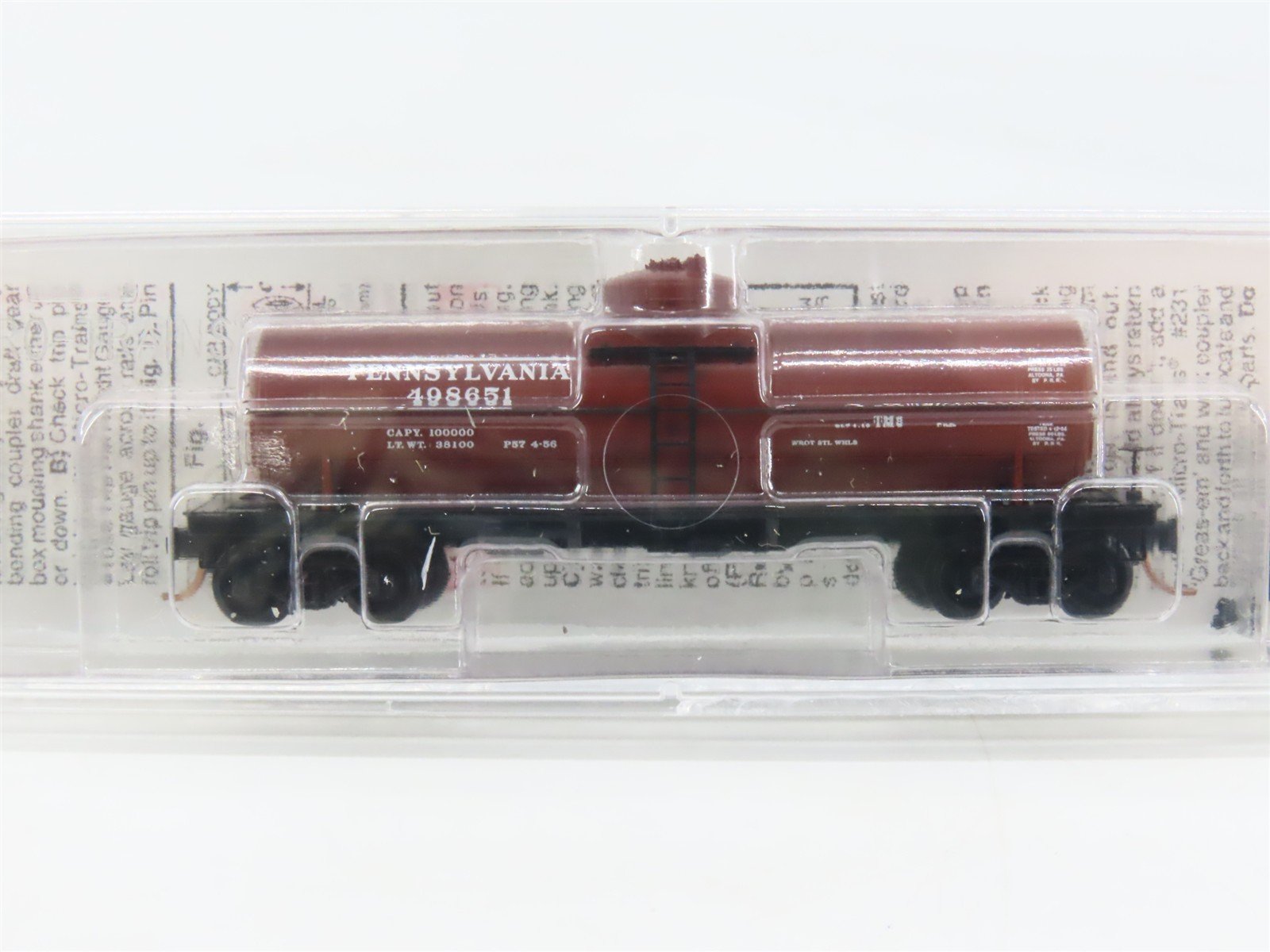 N Scale Micro-Trains MTL 65230 PRR Pennsylvania Railroad 39' Tank Car 498651 RTR