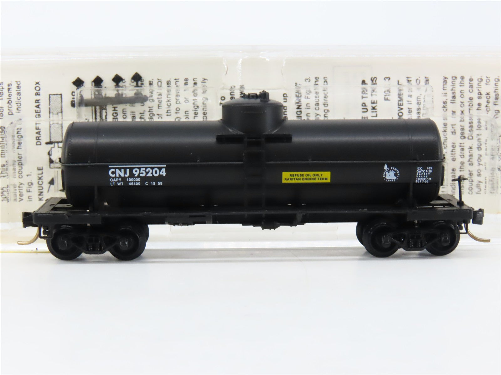 N Scale Micro-Trains MTL 65290 CNJ Jersey Central 39' Single Dome Tank Car RTR