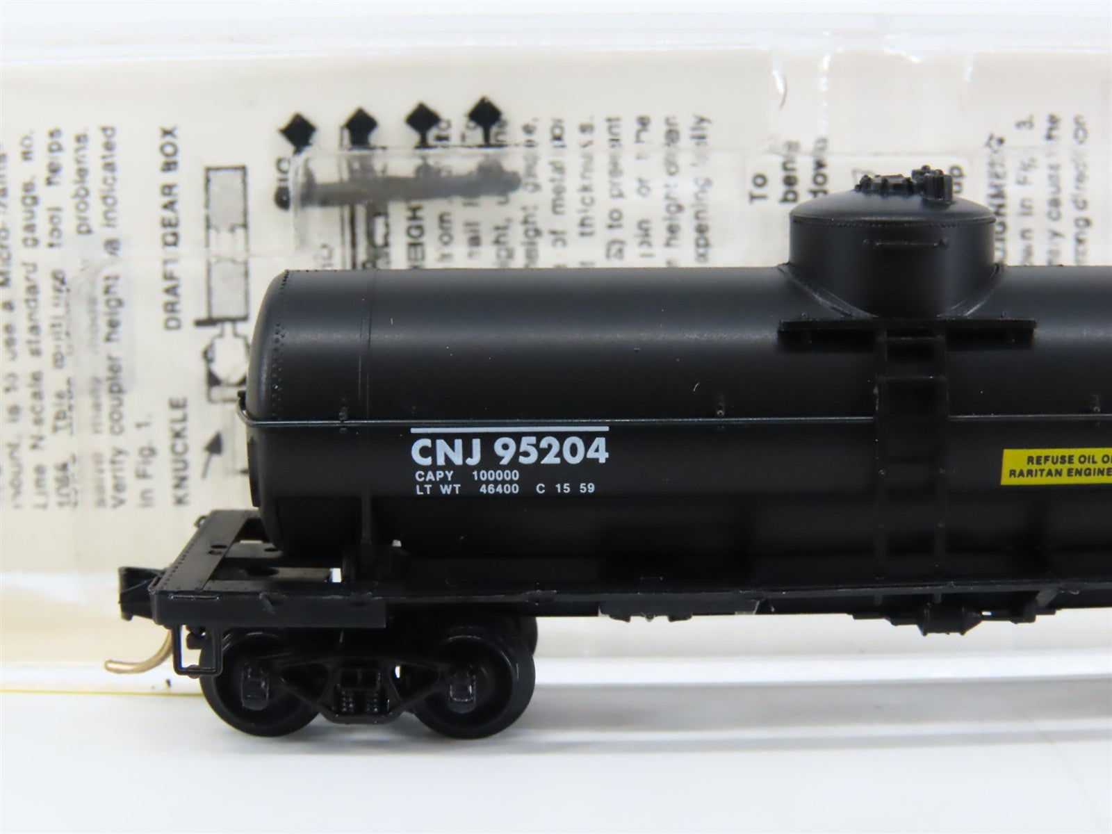 N Scale Micro-Trains MTL 65290 CNJ Jersey Central 39' Single Dome Tank Car RTR