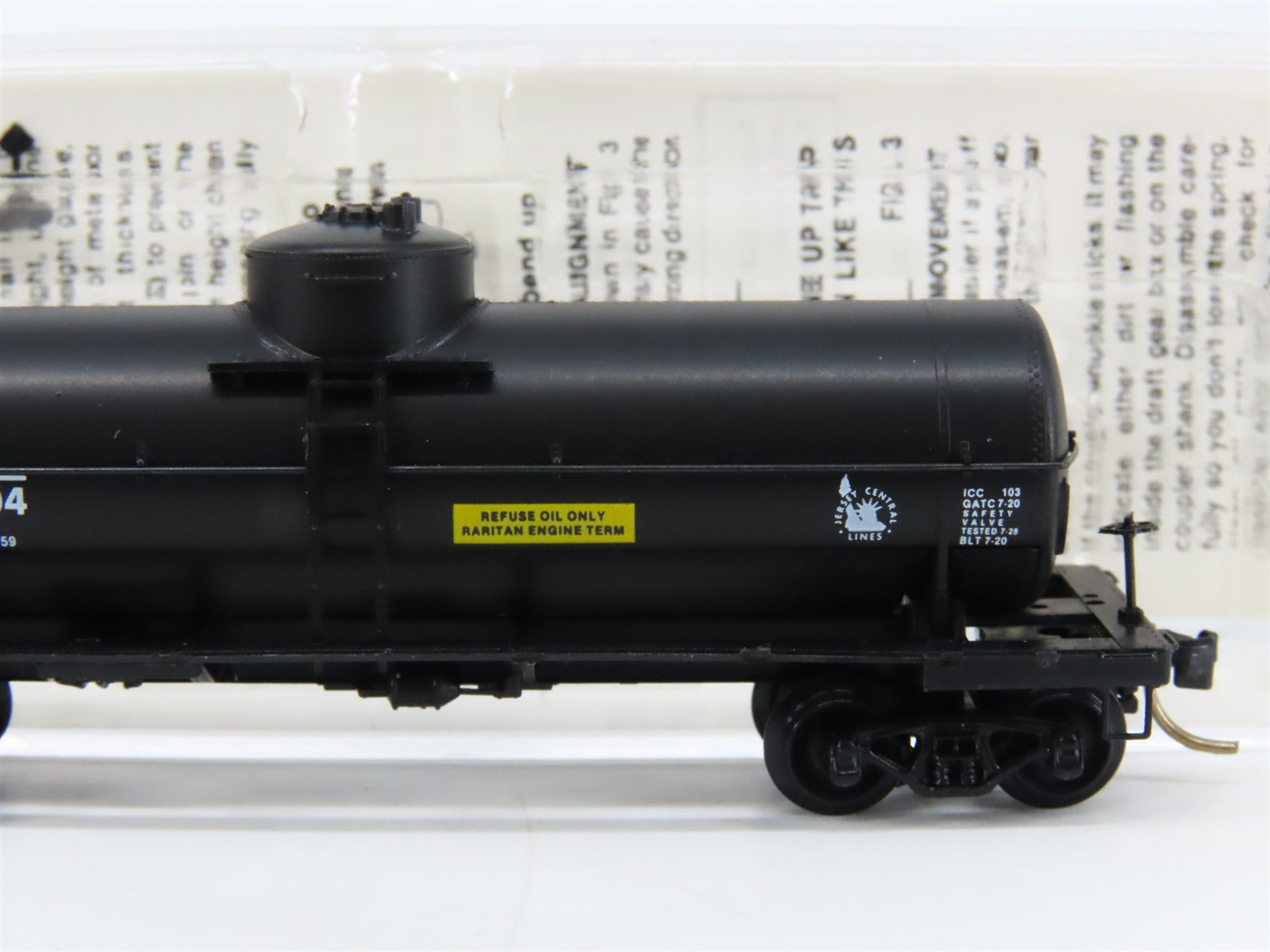 N Scale Micro-Trains MTL 65290 CNJ Jersey Central 39' Single Dome Tank Car RTR