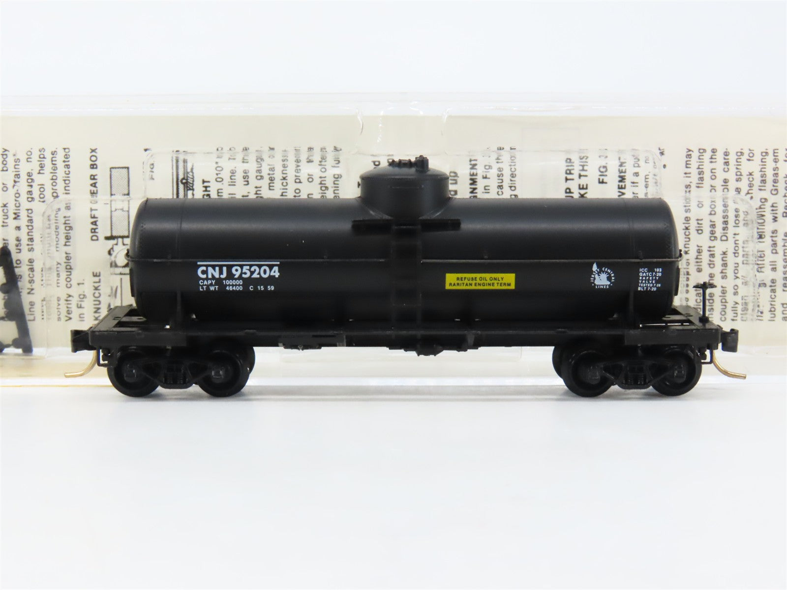 N Scale Micro-Trains MTL 65290 CNJ Jersey Central 39' Tank Car 95204 RTR