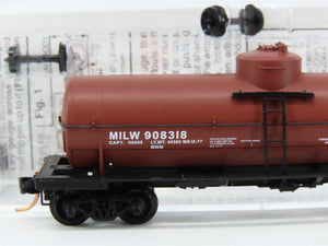 N Scale Micro-Trains MTL 65280 MILW Milwaukee Road 39' Single Dome Tank Car RTR