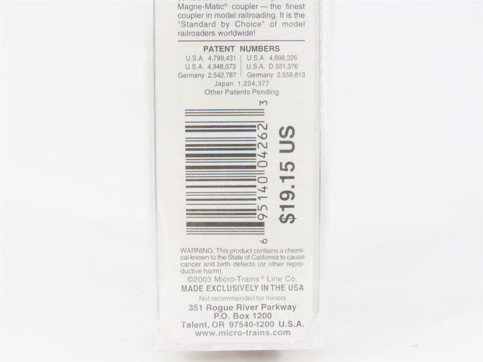N Scale Micro-Trains MTL 65280 MILW Milwaukee Road 39' Tank Car 908318 RTR