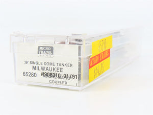 N Scale Micro-Trains MTL 65280 MILW Milwaukee Road 39' Tank Car 908310 RTR