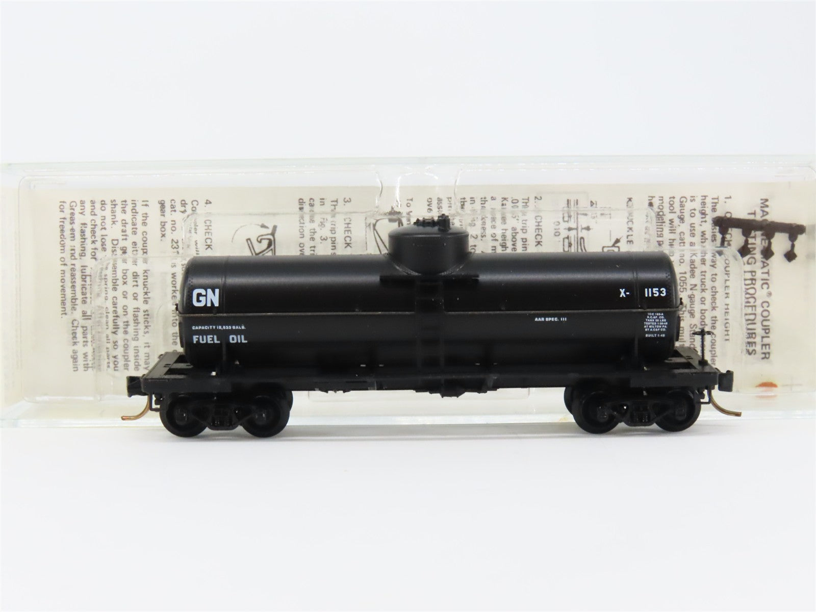 N Scale Micro-Trains MTL 65240 GN Great Northern 39' Tank Car X-1153 RTR