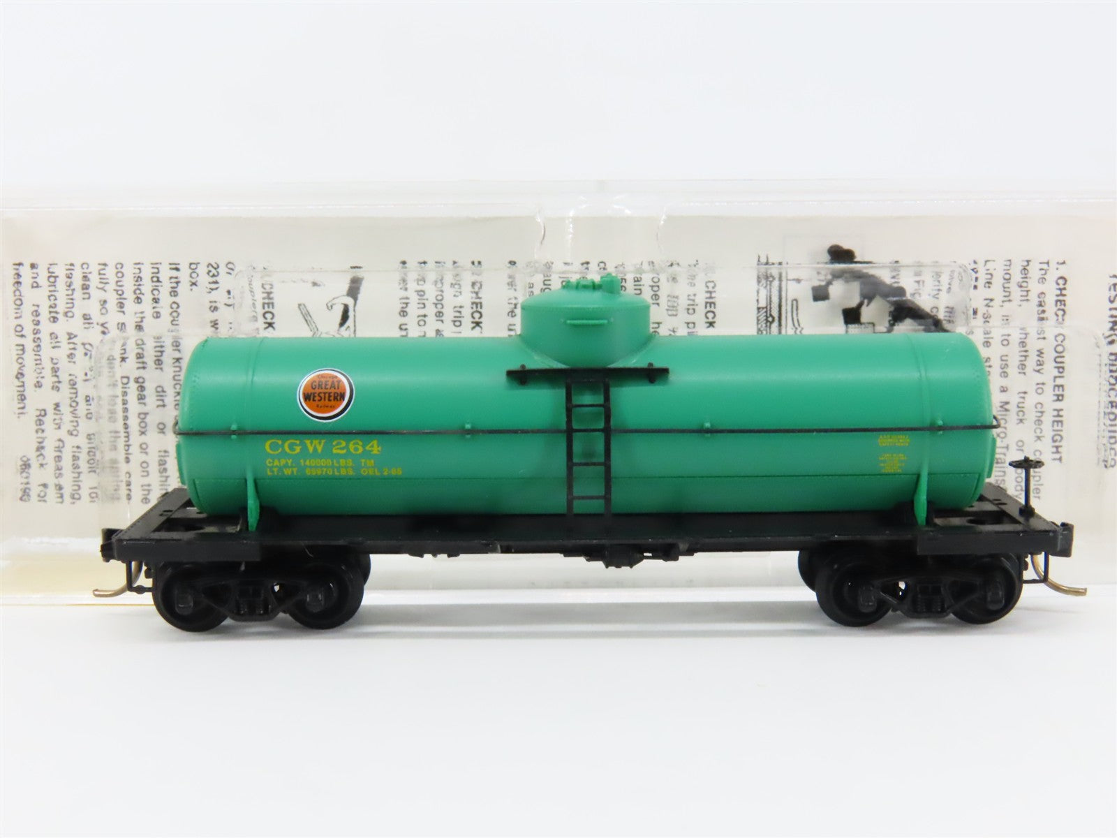 N Scale Micro-Trains MTL 65310 CGW Chicago Great Western 39' Tank Car 264 RTR