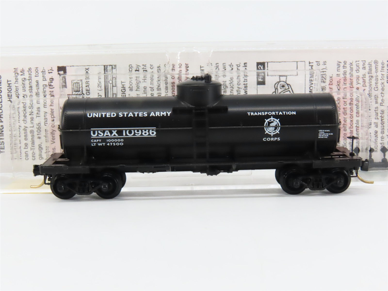 N Scale Micro-Trains MTL 65370 USAX U.S. Army 39' Tank Car 10986 RTR