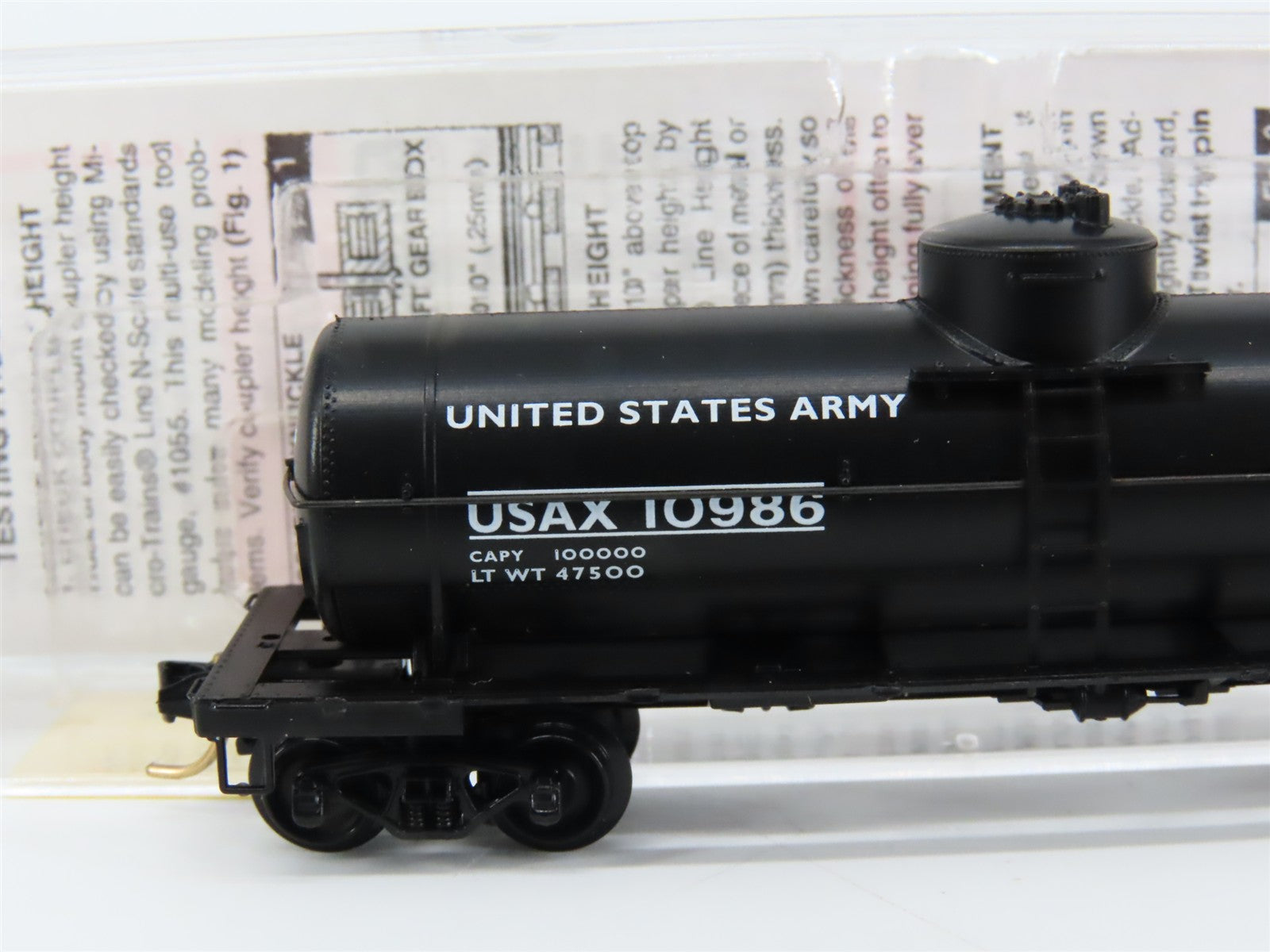 N Scale Micro-Trains MTL 65370 USAX U.S. Army 39' Tank Car 10986 RTR