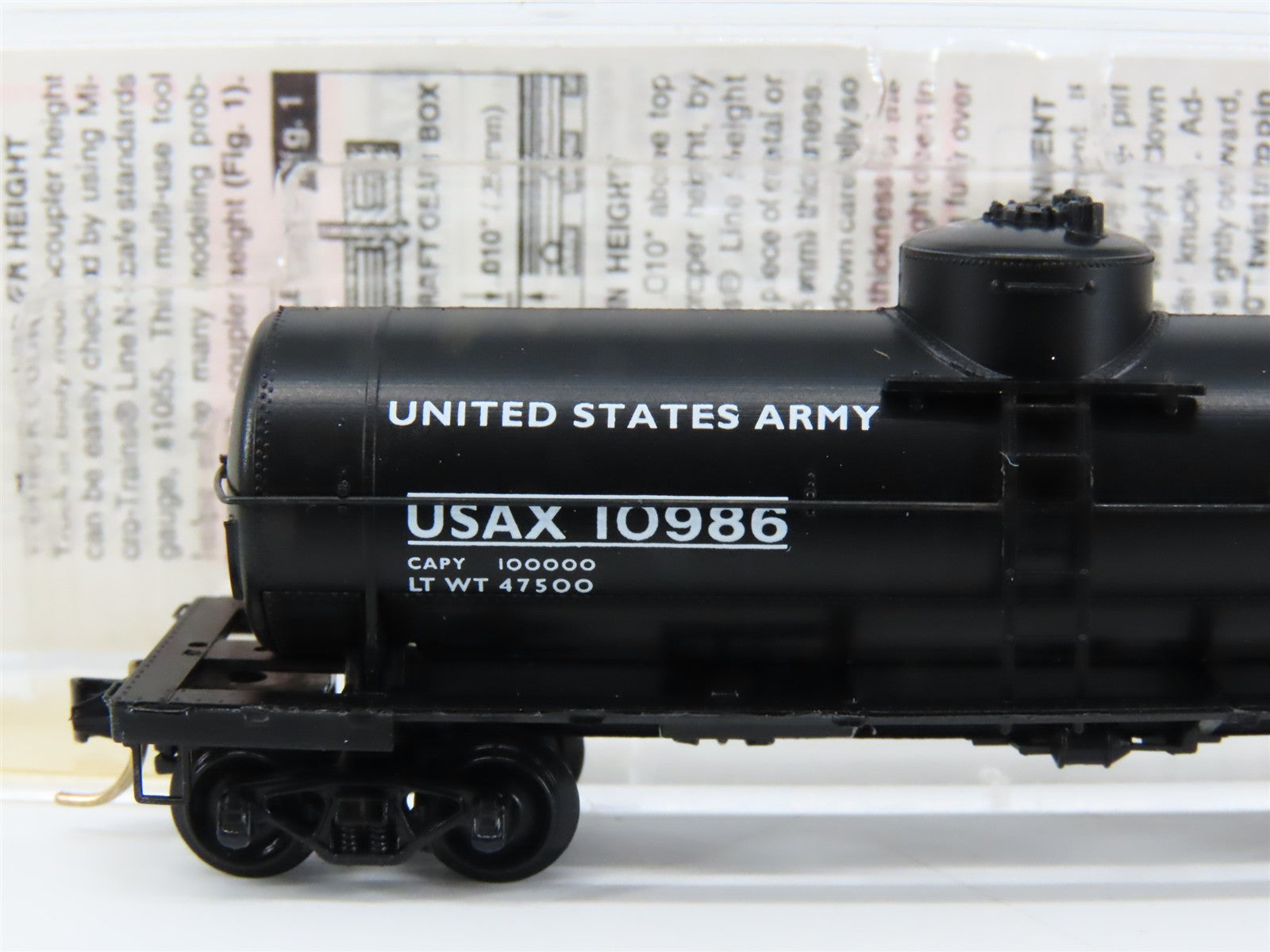 N Scale Micro-Trains MTL 65370 USAX U.S. Army 39' Tank Car 10986 RTR