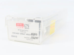 N Scale Micro-Trains MTL 65410 CGW Chicago Great Western 39' Tank Car 283 RTR