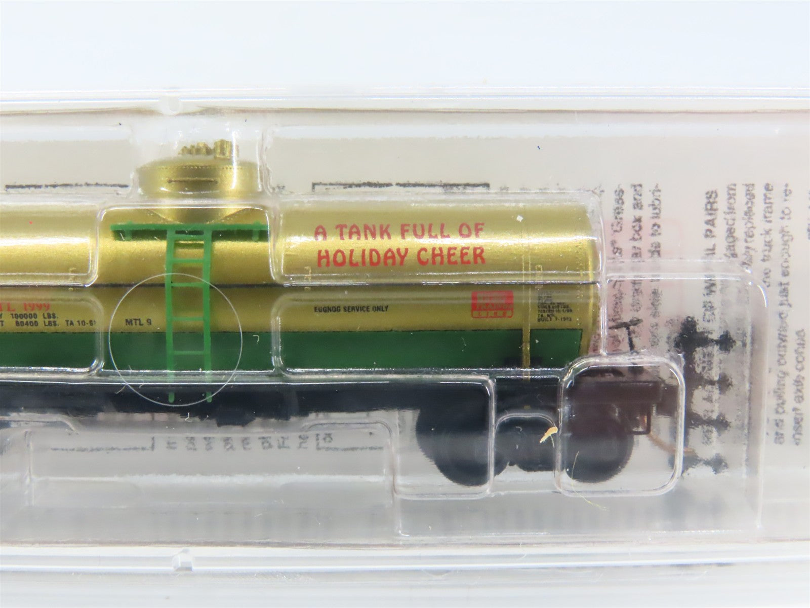 N Scale Micro-Trains MTL 65440 MTL Holiday Tracks Railway 39' Tank Car 1999 RTR