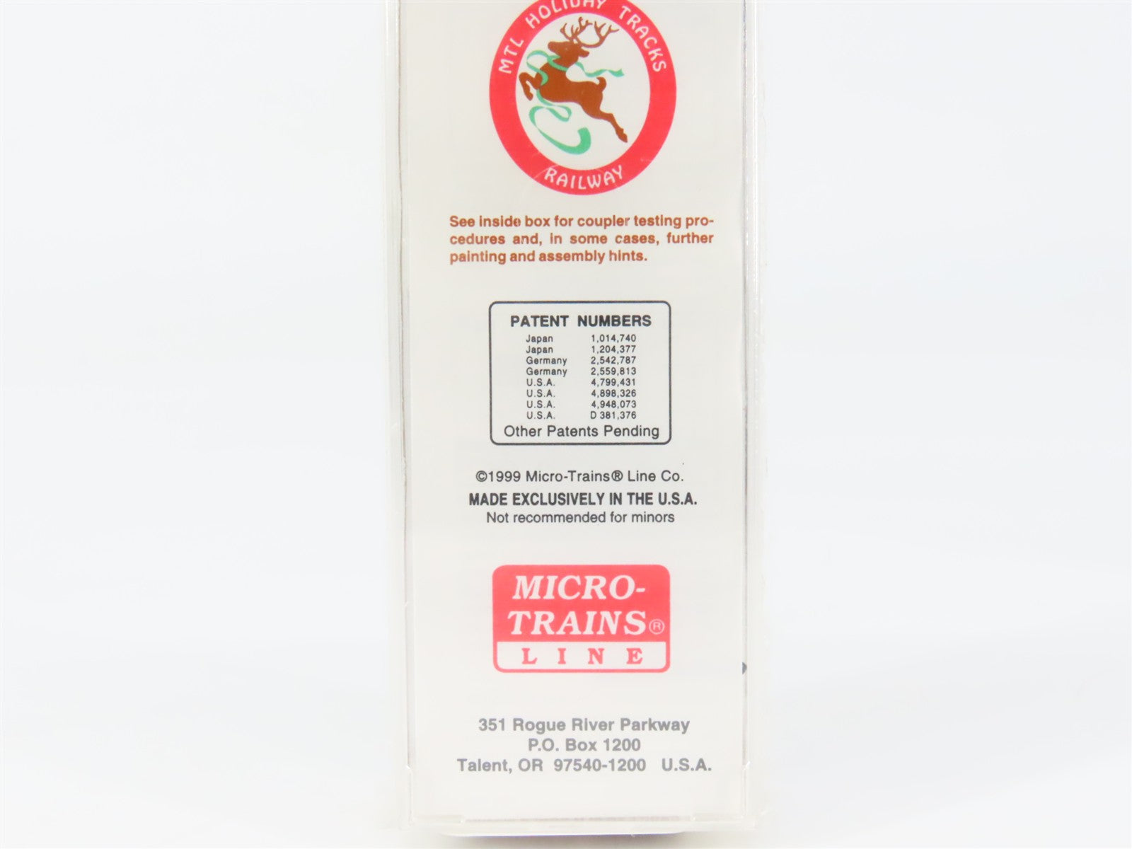 N Scale Micro-Trains MTL 65440 MTL Holiday Tracks Railway 39' Tank Car 1999 RTR