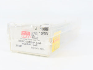 N Scale Micro-Trains MTL 65440 MTL Holiday Tracks Railway 39' Tank Car 1999 RTR