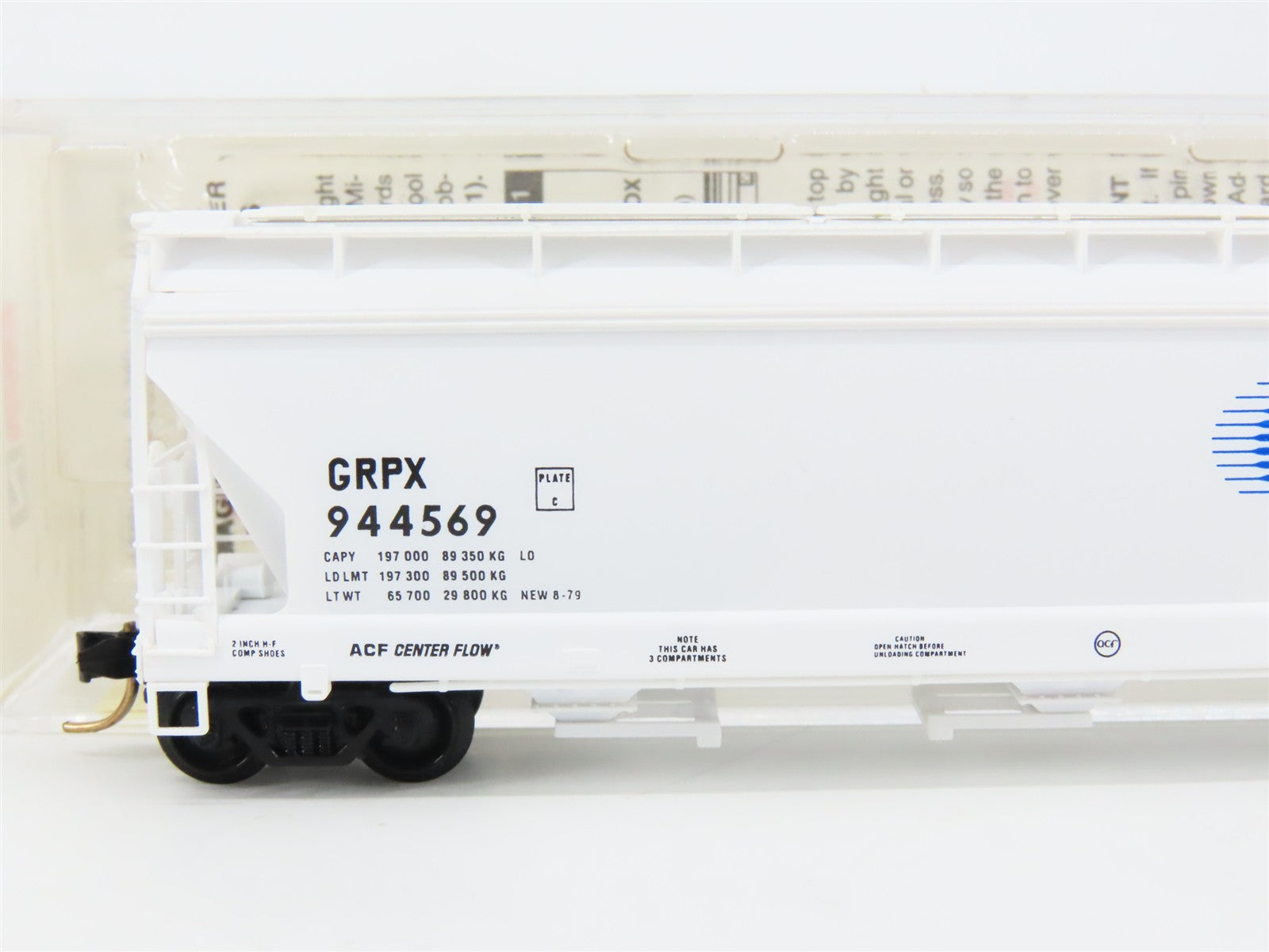 N Scale Micro-Trains MTL 94020 GRPX General Chemical 3-Bay Covered Hopper RTR