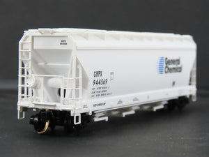 N Scale Micro-Trains MTL 94020 GRPX General Chemical 3-Bay Covered Hopper RTR