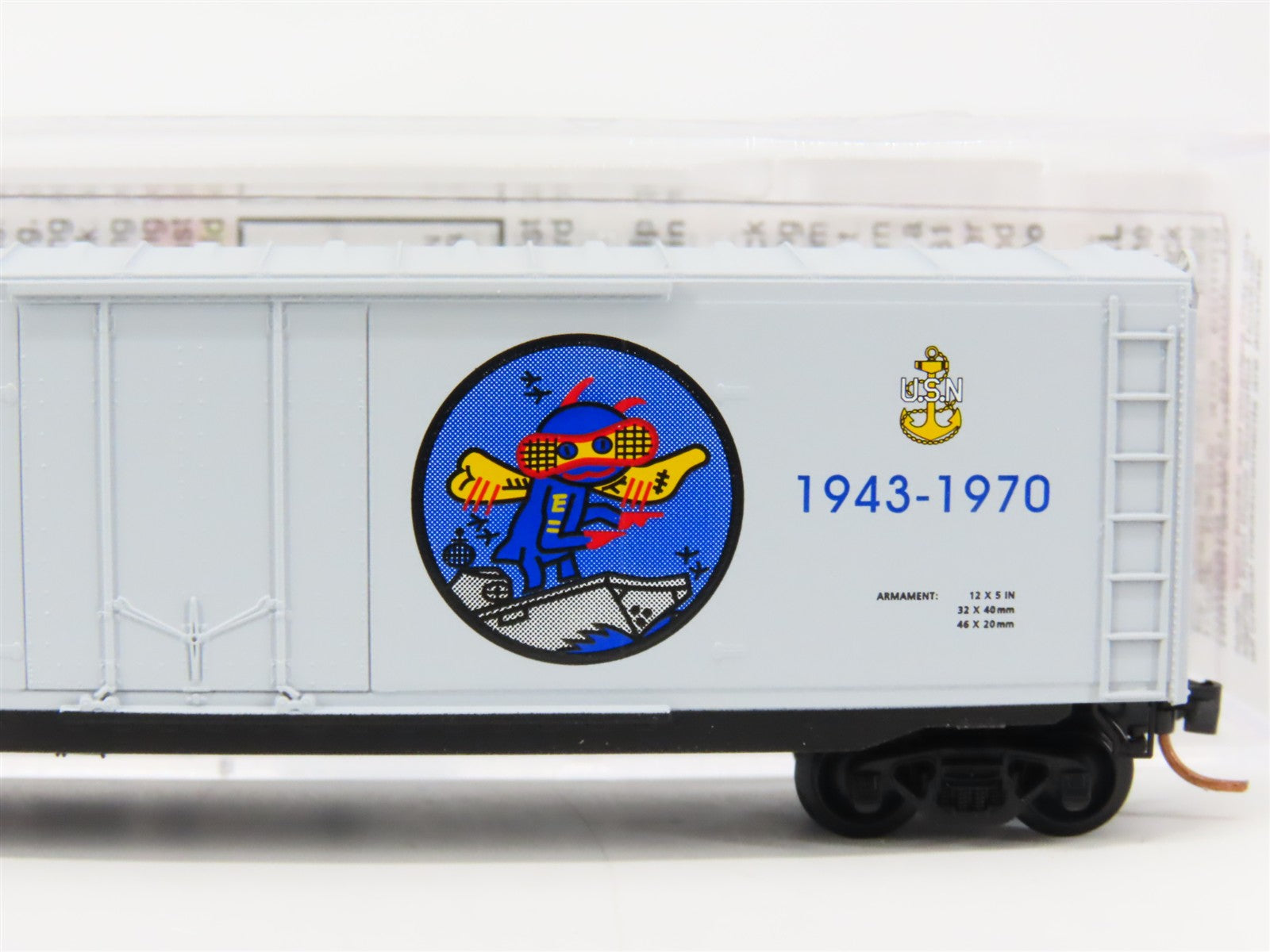 N Scale Micro-Trains MTL 03800402 USN US Navy 50' Box Car CV-12 RTR