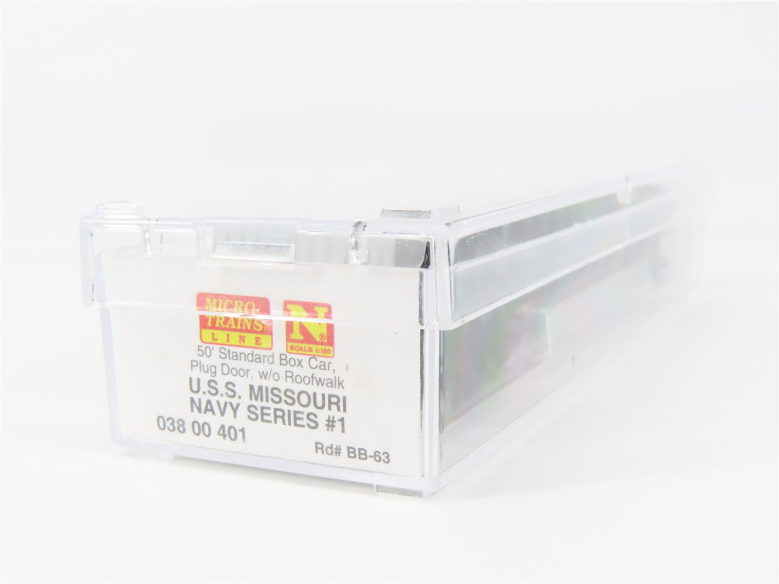 N Scale Micro-Trains MTL 03800401 USN U.S. Navy 50' Box Car BB-63 RTR